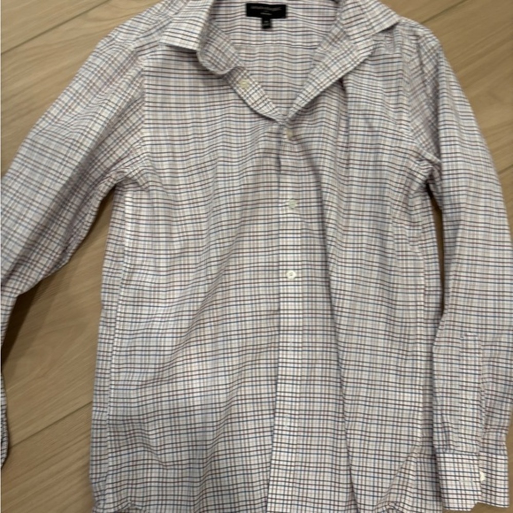 Banana Republic White and Blue Dress Shirt